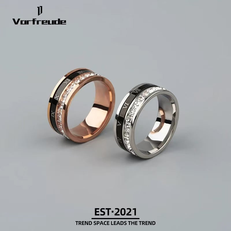 Spinning Minimalist Titanium Steel Ring for Men | Limited Edition Streetwear Luxury Band for The Modern Man