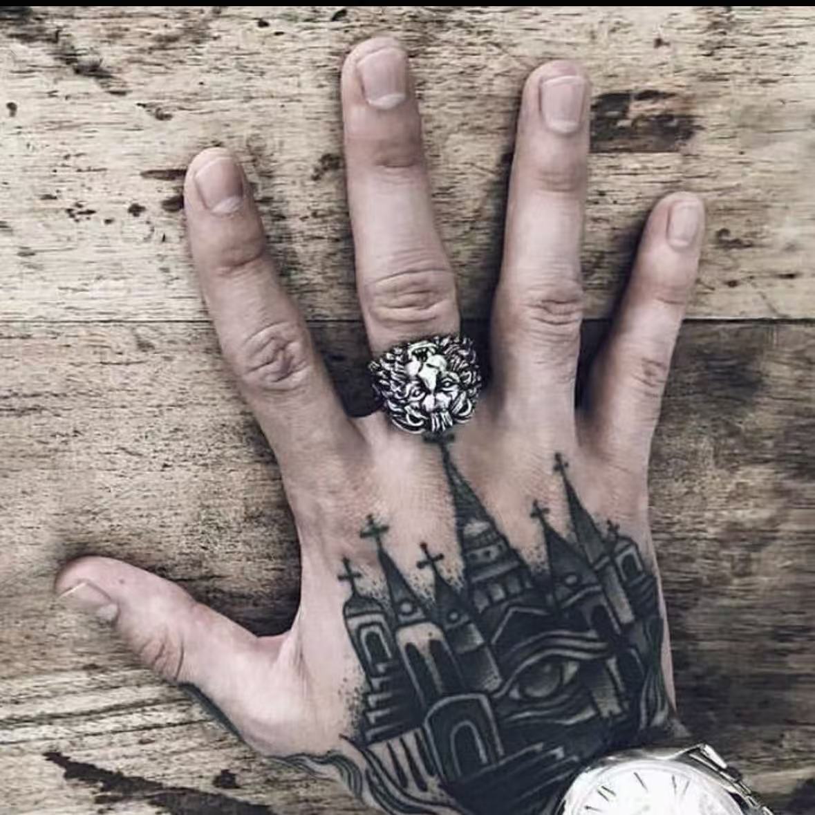 Lion Head Signet Ring Men's Titanium Steel Hip Hop Streetwear Index Finger Statement Ring