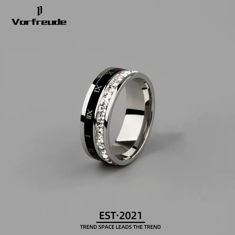Spinning Minimalist Titanium Steel Ring for Men | Limited Edition Streetwear Luxury Band for The Modern Man