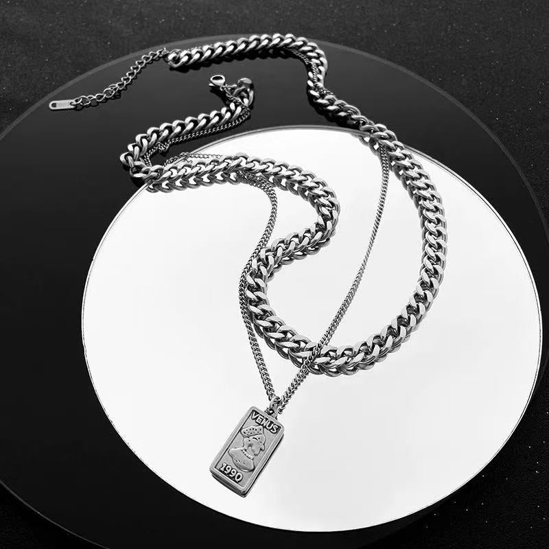Minimalist Luxury Pendant Necklace for Men & Women | Urban Hip Hop Designer Chain