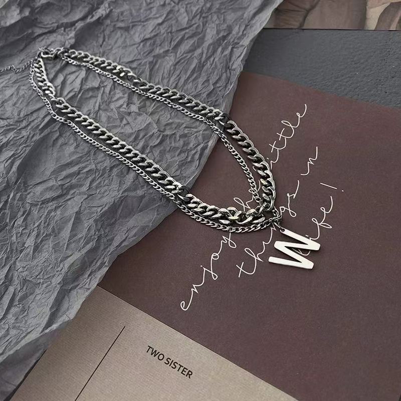 Spiked Mace Pendant Necklace with Initial Charm | Hardcore Hip Hop Jewelry